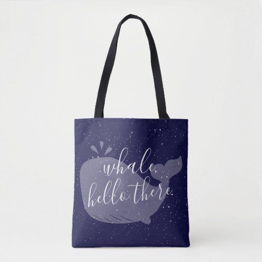 Blauwal, Hallo Tote Tasche (Vorderseite)