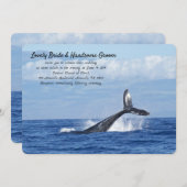 Blauwal-Hochzeits-Einladung Einladung (Vorne/Hinten)