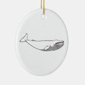 Blauwal-Illustration (Linie Kunst) Keramikornament (Rechts)