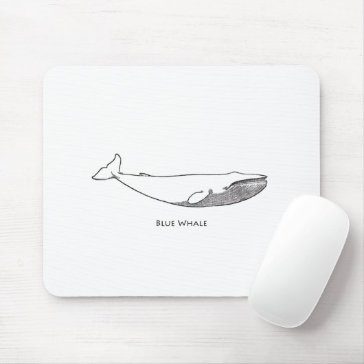 Blauwal-Illustration (Linie Kunst) Mousepad (Mit Mouse)
