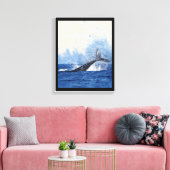 Blauwal im Ozean Leinwanddruck (Insitu (Wohnzimmer))