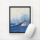 Blauwal im Ozean Mousepad (Mit Mouse)
