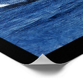 Blauwal im Ozean Poster (Ecke)