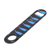 Blauwal in jeder Farbe Speedflaschenöffner (Vorderseite Schrägansicht)