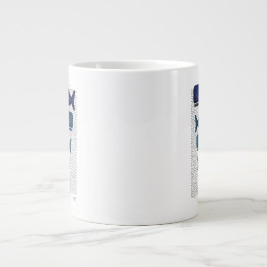 Blauwal Jumbo-Tasse (Vorderseite)
