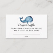 Blauwal-Junge Kinderduschmaschine Windelpreisfahrs Begleitkarte (Vorderseite)