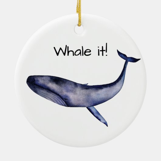 Blauwal Keramik Ornament (Hinten)