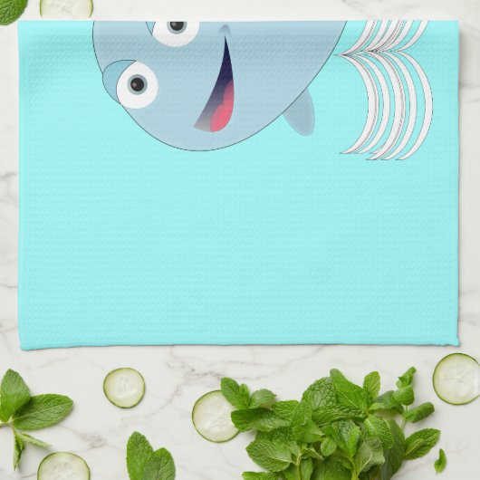 Blauwal Küchentuch (Gefaltet)