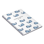 Blauwal. Meerestiere. Nautische Marinemuster Notizblock (Rechte Seite)