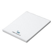 Blauwal Monogram Nautical Stripe Notizblock (Rotiert)