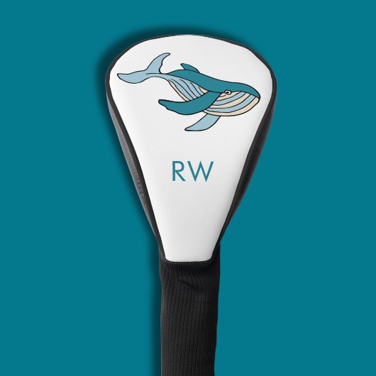 Blauwal-Monogramm Golf Headcover