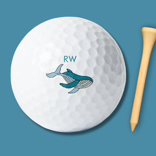 Blauwal-Monogramm Golfball