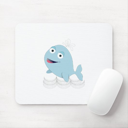 Blauwal Mousepad (Mit Mouse)