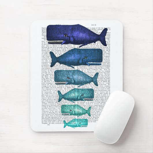 Blauwal Mousepad (Mit Mouse)