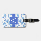 Blauwal-Muster Gepäckanhänger (Vorderseite horizontal)