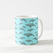 Blauwal-Muster Kaffeetasse (VorderseiteRechts)