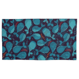 Blauwal-Muster Kissenbezug