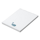 Blauwal-Nautikstreifen Notizblock (Rotiert)