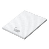 Blauwal-Nautikstreifen Notizblock (Rotiert)