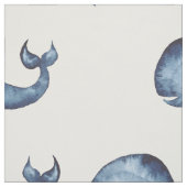 Blauwal. Nautische Marinemuster. Meerestier Stoff (Muster)