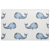 Blauwal. Nautische Marinemuster. Meerestier Stoff (Fat Quarter (45,7 x 55,9 cm))