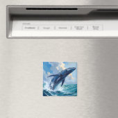 Blauwal-Ozean-Tier-Malerei Magnet (In Situ (Geschirrspüler))
