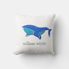 Blauwal, Personalisierter Wurfpilz Kissen