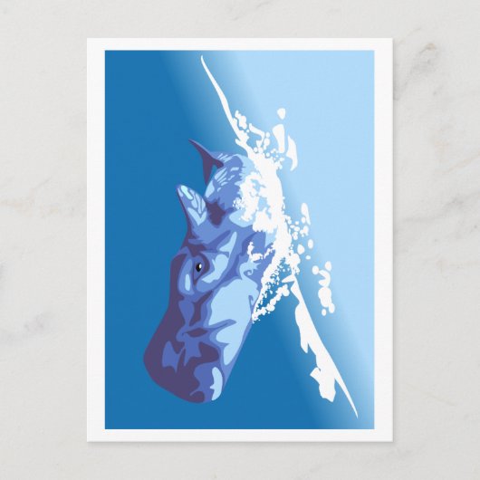 Blauwal Postkarte (Vorderseite)
