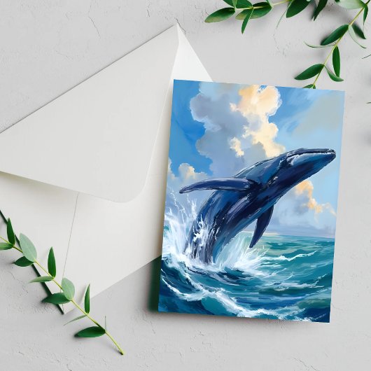 Blauwal Postkarte
