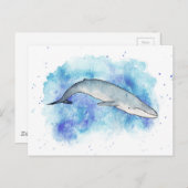 Blauwal Postkarte (Vorne/Hinten)