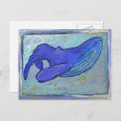 Blauwal Postkarte (Vorne/Hinten)