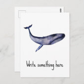 Blauwal Postkarte (Vorne/Hinten)