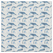 Blauwal-Quallen-Muster Stoff (Muster)