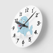 Blauwal Runde Wanduhr (Winkel)