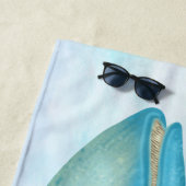 Blauwal-Seeozean-Strand-Zeit-individueller Name Strandtuch (Beispiel)