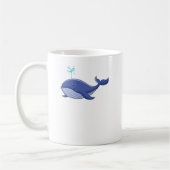 Blauwal spritzt Wasser Kaffeetasse (Links)