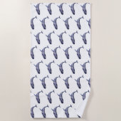 Blauwal Strandtuch (Vorderseite)