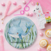 Blauwal unter dem Sea Boy Birthday Party Pappteller (Party)