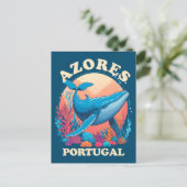 Blauwal-Watching auf den Azoren Postkarte (Stehend Vorderseite)