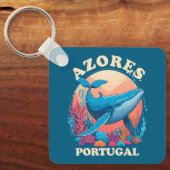 Blauwal-Watching auf den Azoren Schlüsselanhänger (Vorderseite)