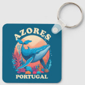 Blauwal-Watching auf den Azoren Schlüsselanhänger (Rückseite)