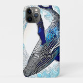 Blauwal-Wellen-Kunst Case-Mate iPhone Hülle (Rückseite)