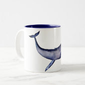 Blauwal Zweifarbige Tasse (Vorderseite Links)