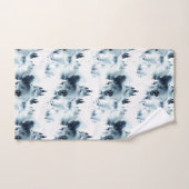 Blauwald-Aquarellmuster Badhandtuch Set (Handtuch)