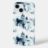 Blauwald-Aquarellmuster Case-Mate iPhone Hülle (Rückseite)
