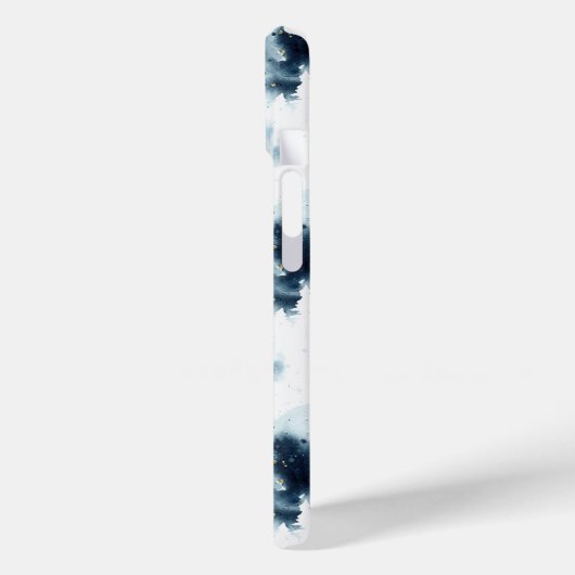 Blauwald-Aquarellmuster Case-Mate iPhone Hülle (Rückseite / Links)