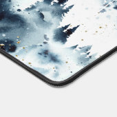 Blauwald-Aquarellmuster Schreibtischunterlage (Ecke)