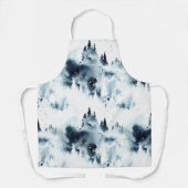 Blauwald-Aquarellmuster Schürze (Vorderseite)