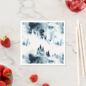 Blauwald-Aquarellmuster Serviette (Beispiel)