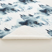 Blauwald-Aquarellmuster Sherpadecke (3/4)